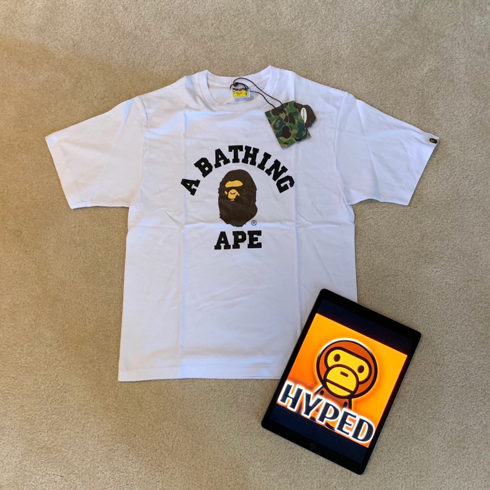 Bape A Bathing Ape White Ape Head Tee